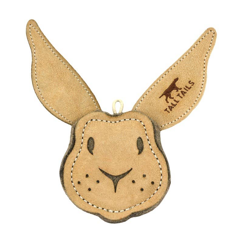 Tall Tails - Tall Tails Natural Leather & Wool Rabbit Toy - 4"