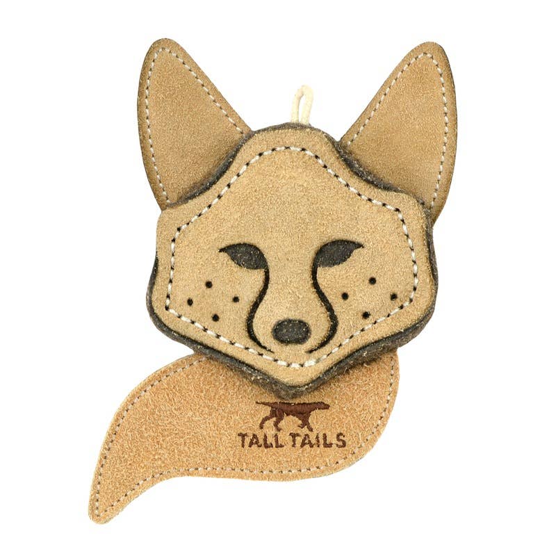 Tall Tails - Tall Tails Natural Leather & Wool Fox Toy - 4"