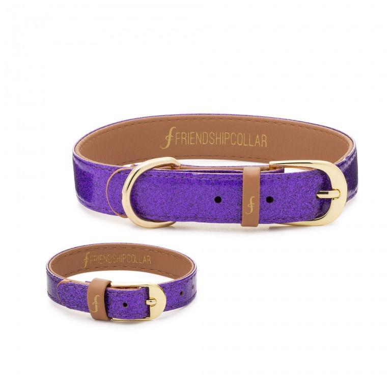 Friendship Collar-The Sparkling Pup: Glitter Purple