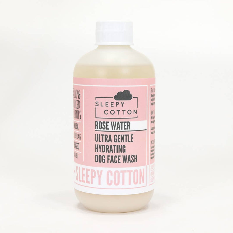 Sleepy Cotton - Ultra Gentle Hydrating Dog Face Wash - Rose Water - 8 OZ