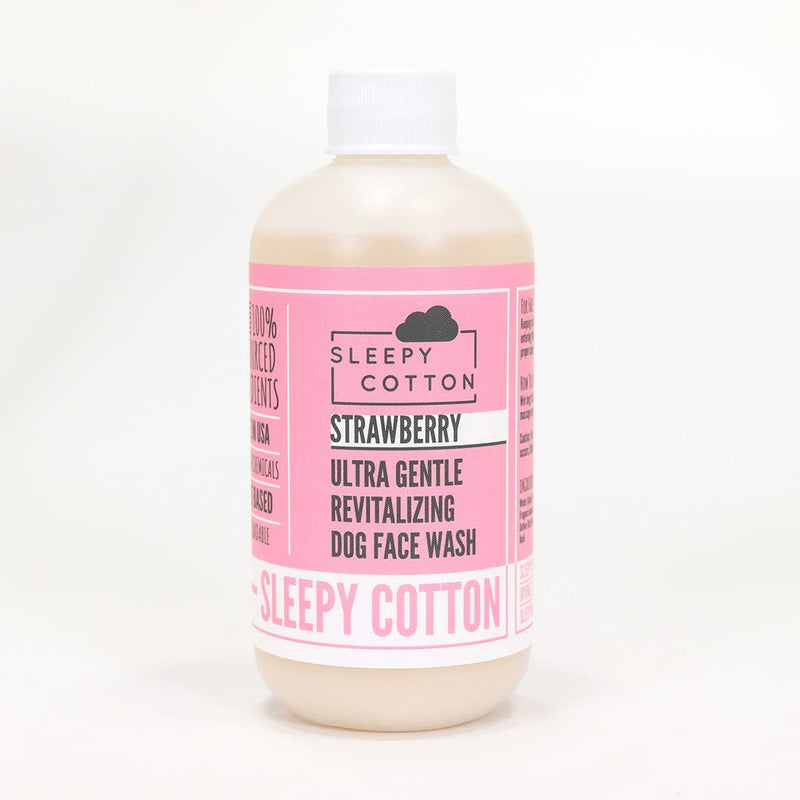 Sleepy Cotton - Ultra Gentle Revitalizing Dog Face Wash - Strawberry - 8 OZ