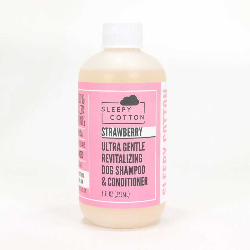 Sleepy Cotton - Ultra Gentle Revitalizing Dog Shampoo - Strawberry - 8 OZ